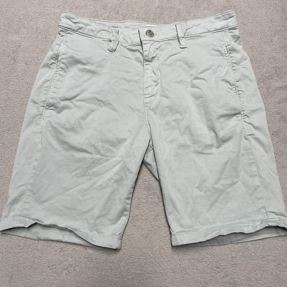 Mavi‎ Shorts Mens 31 Light Blue Green 8.5" Inseam Casual Flat Front